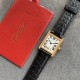 Cartier-Tank Française 24mmmm Dia YG/LE Silver Dial K11F Quartz