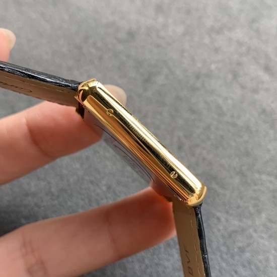 Cartier-Tank Française 27mmmm Dia YG/LE Silver Dial K11F Quartz