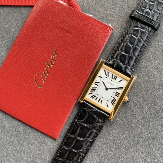 Cartier-Tank Must 27mm YG/LE Silver Dial K11F Quartz