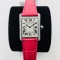 Cartier-Tank Louis 22mm/25.5mm Red Dia SS/LE White Dial VSF Quartz