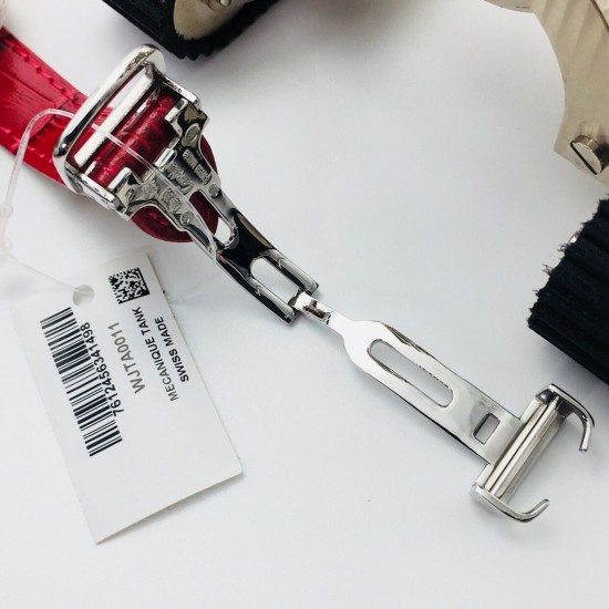 Cartier-Tank Louis 22mm Red Dia SS/LE White Dial VSF Quartz