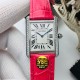 Cartier-Tank Louis 25.5mm Red Dia SS/LE White Dial VSF Quartz