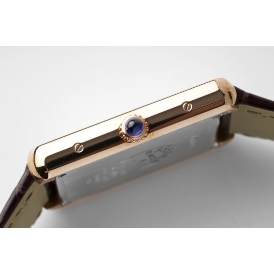 Cartier-Tank Solo 27.4mm RG/LE White Dial AF Quartz