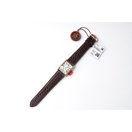 Cartier-Tank Solo 27.4mm RG/LE White Dial AF Quartz