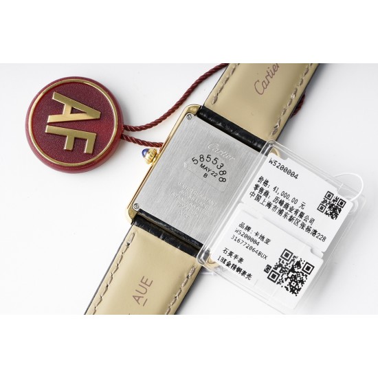 Cartier-Tank Solo 24.4mm YG/LE White Dial AF Quartz