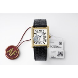 Cartier-Tank Solo 27.4mm Dia YG/LE White Dial AF Quartz