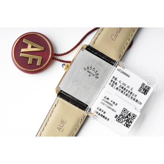 Cartier-Tank Solo 27.4mm Dia YG/LE White Dial AF Quartz