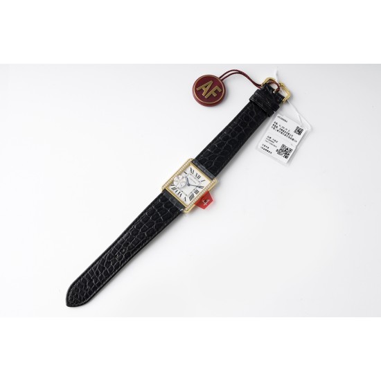 Cartier-Tank Solo 27.4mm Dia YG/LE White Dial AF Quartz