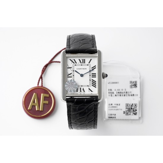 Cartier-Tank Solo 24.4mm O SS/LE White Dial AF Quartz