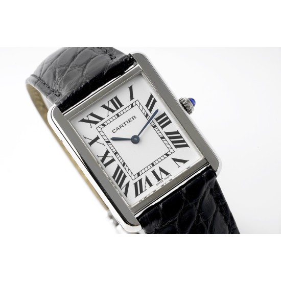 Cartier-Tank Solo 24.4mm O SS/LE White Dial AF Quartz