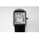 Cartier-Tank Solo 24.4mm White Dial on Lychee Grain Leather AF Quartz