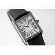 Cartier-Tank Solo 24.4mm White Dial on Lychee Grain Leather AF Quartz