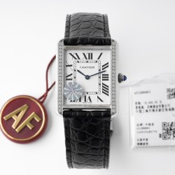 Cartier-Tank Solo 24.4mm Dia SS/LE White Dial AF Quartz