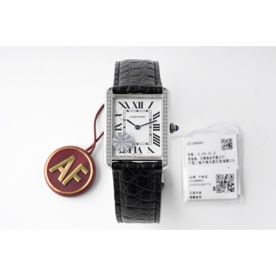 Cartier-Tank Solo 24.4mm Dia SS/LE White Dial AF Quartz