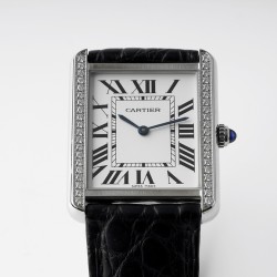 Cartier-Tank Solo 24.4mm Dia SS/LE White Dial AF Quartz