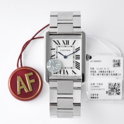 Cartier-Tank Solo 27.4mm SS/SS White Dial AF Quartz