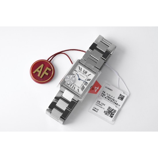 Cartier-Tank Solo 27.4mm SS/SS White Dial AF Quartz
