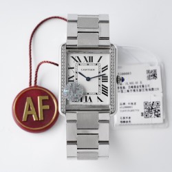 Cartier-Tank Solo 27.4mm Dia SS/SS White Dial AF MY9015