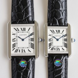 Cartier-Tank Must Black 24mm/27mm SS/LE White Dial 3WF Quartz
