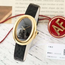 Cartier-Baignoire Ladies 31mm YG/LE Black Dial AF Quartz