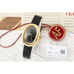 Cartier-Baignoire Ladies 31mm YG/LE Black Dial AF Quartz