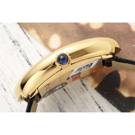 Cartier-Baignoire Ladies 31mm YG/LE Black Dial AF Quartz