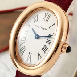Cartier-Baignoire Ladies 31mm Red RG/LE White Dial AF Quartz