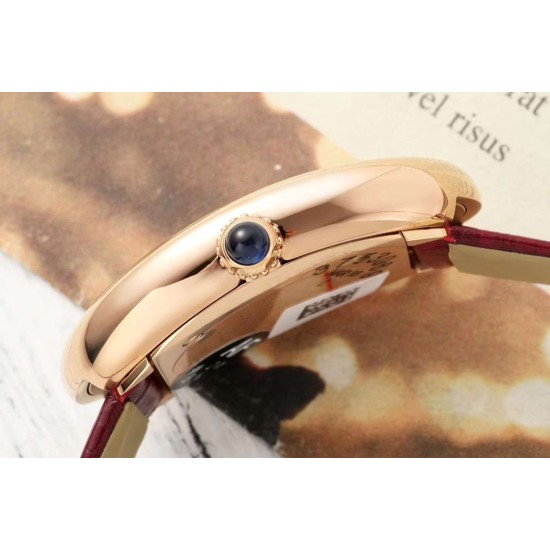 Cartier-Baignoire Ladies 31mm Red RG/LE White Dial AF Quartz