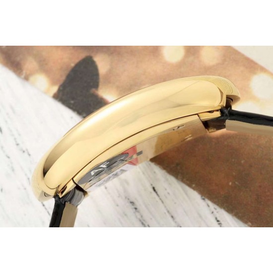 Cartier-Baignoire Ladies 31mm YG/LE Mop Dial AF Quartz