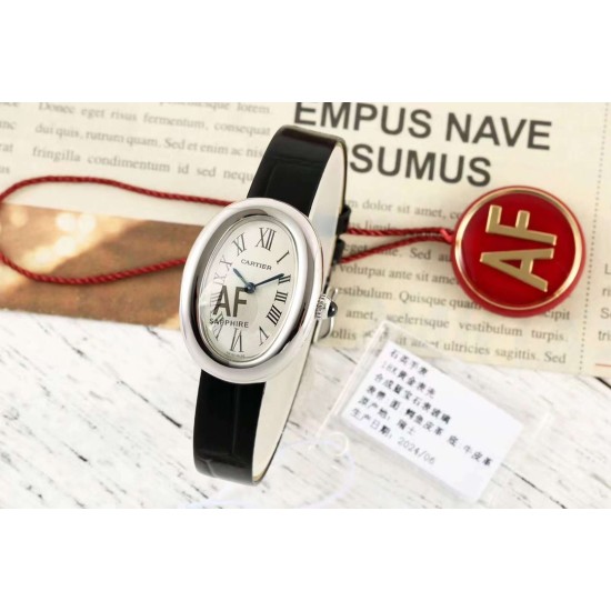 Cartier-Baignoire Ladies 31mm SS/LE White Dial AF Quartz