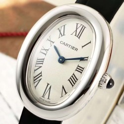 Cartier-Baignoire Ladies 31mm SS/LE White Dial AF Quartz