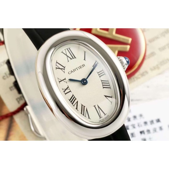 Cartier-Baignoire Ladies 31mm SS/LE White Dial AF Quartz