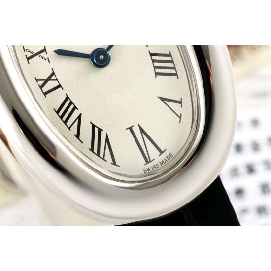 Cartier-Baignoire Ladies 31mm SS/LE White Dial AF Quartz
