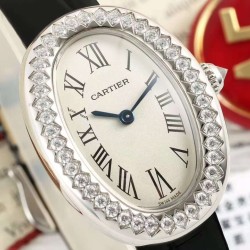 Cartier-Baignoire Ladies 31mm Dia SS/LE White Dial AF Quartz