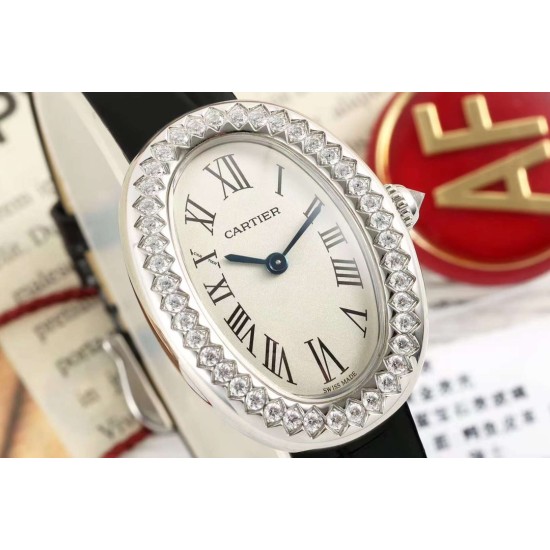 Cartier-Baignoire Ladies 31mm Dia SS/LE White Dial AF Quartz