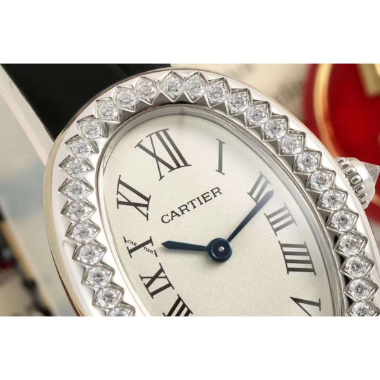 Cartier-Baignoire Ladies 31mm Dia SS/LE White Dial AF Quartz