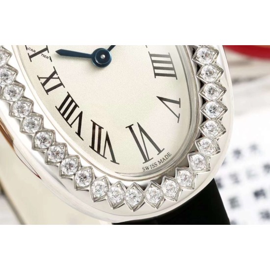 Cartier-Baignoire Ladies 31mm Dia SS/LE White Dial AF Quartz