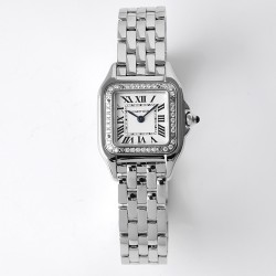 Cartier-Panthere Secrete De Ladies 22mm Dia SS/SS White BVF Swiss Qtz