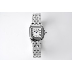 Cartier-Panthere Secrete De Ladies 22mm Dia SS/SS White BVF Swiss Qtz