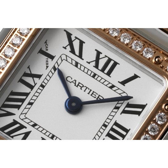 Cartier-Panthere Secrete De Ladies 22mm Dia RG/SS White Dial BVF Quartz