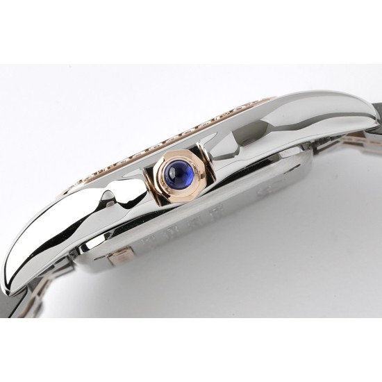 Cartier-Panthere Secrete De Ladies 22mm Dia RG/SS White Dial BVF Quartz