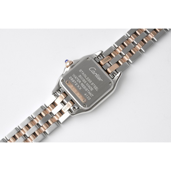 Cartier-Panthere Secrete De Ladies 22mm Dia RG/SS White Dial BVF Quartz