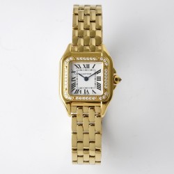 Cartier-Panthere Secrete De Ladies 22mm Dia YG/YG White Dial BVF Quartz