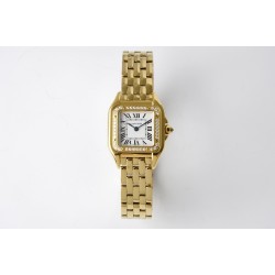 Cartier-Panthere Secrete De Ladies 22mm Dia YG/YG White Dial BVF Quartz