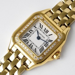 Cartier-Panthere Secrete De Ladies 22mm Dia YG/YG White Dial BVF Quartz