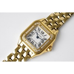Cartier-Panthere Secrete De Ladies 22mm Dia YG/YG White Dial BVF Quartz