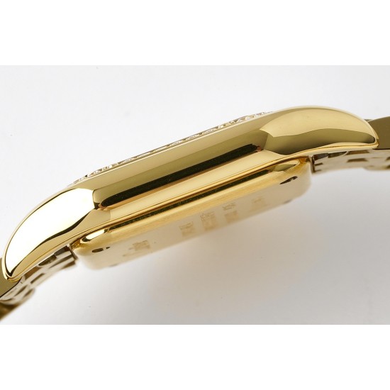 Cartier-Panthere Secrete De Ladies 22mm Dia YG/YG White Dial BVF Quartz