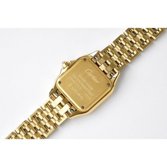 Cartier-Panthere Secrete De Ladies 22mm Dia YG/YG White Dial BVF Quartz