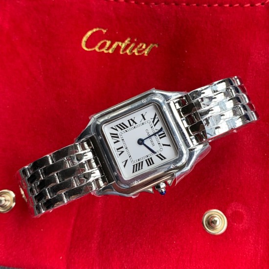 Cartier-Panthere Secrete De 27mm Ladies SS/SS White GF Swiss Qtz