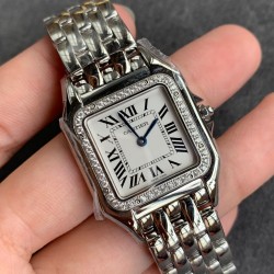 Cartier-Panthere Secrete De 27mm Ladies Diam SS/SS Wht GF Swiss Qtz